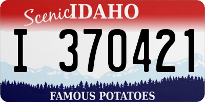 ID license plate I370421
