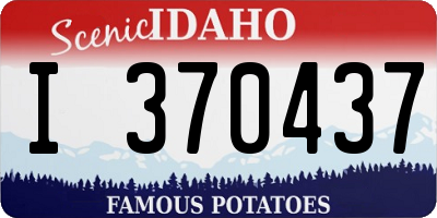 ID license plate I370437