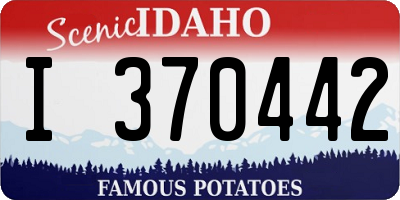ID license plate I370442