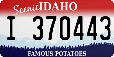 ID license plate I370443