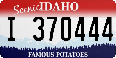 ID license plate I370444