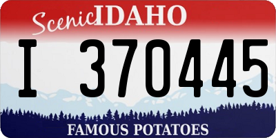ID license plate I370445