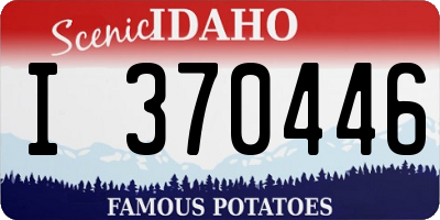 ID license plate I370446