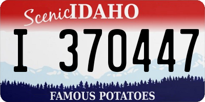 ID license plate I370447