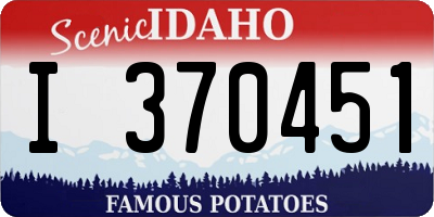 ID license plate I370451