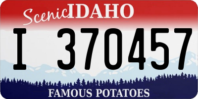 ID license plate I370457