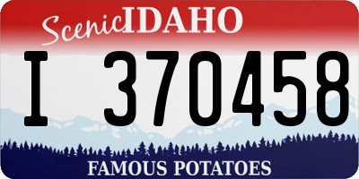 ID license plate I370458