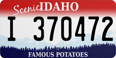 ID license plate I370472
