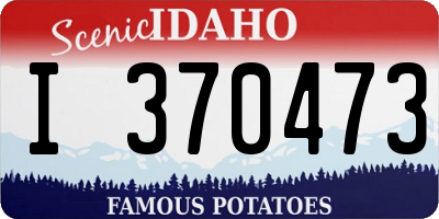 ID license plate I370473
