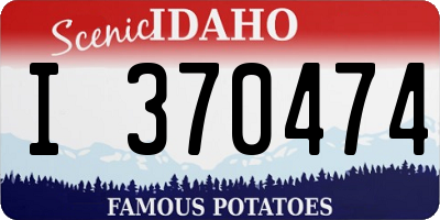 ID license plate I370474