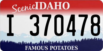 ID license plate I370478