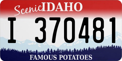 ID license plate I370481