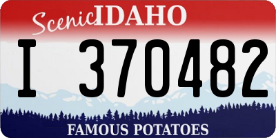 ID license plate I370482