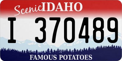 ID license plate I370489