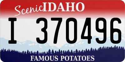 ID license plate I370496