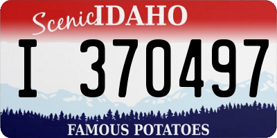 ID license plate I370497