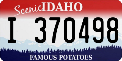 ID license plate I370498