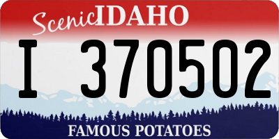 ID license plate I370502