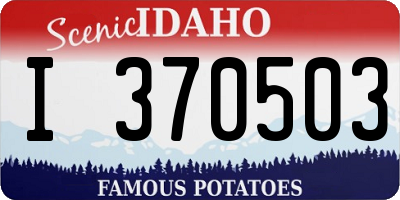 ID license plate I370503