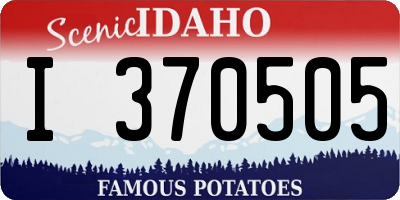 ID license plate I370505