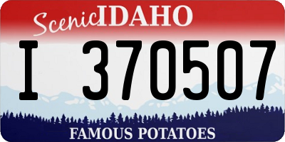 ID license plate I370507