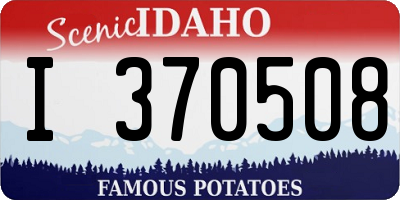 ID license plate I370508
