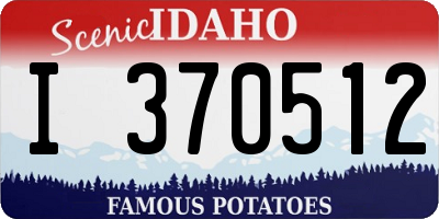 ID license plate I370512