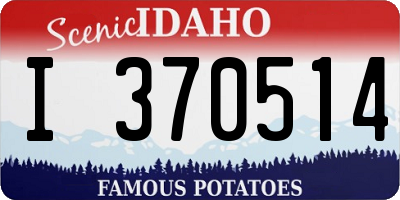ID license plate I370514