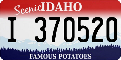 ID license plate I370520