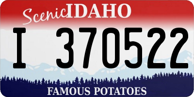 ID license plate I370522