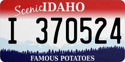 ID license plate I370524