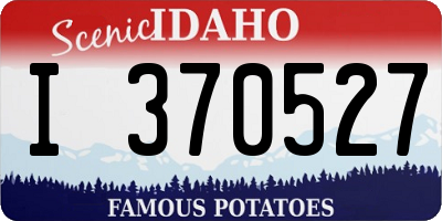ID license plate I370527