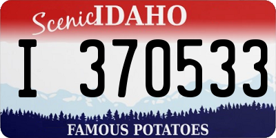 ID license plate I370533