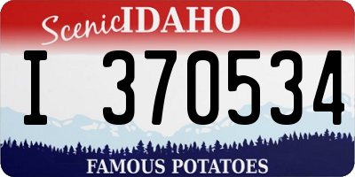 ID license plate I370534