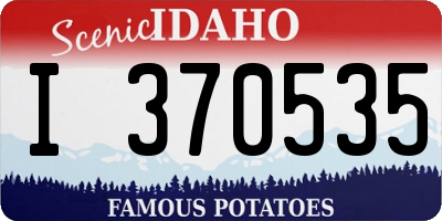 ID license plate I370535