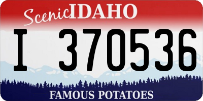ID license plate I370536
