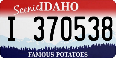 ID license plate I370538