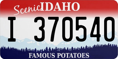 ID license plate I370540