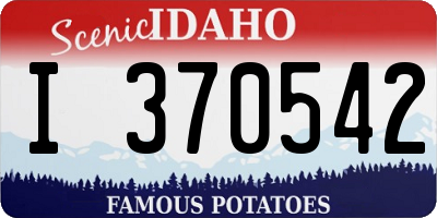 ID license plate I370542