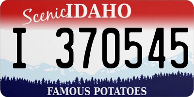 ID license plate I370545