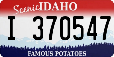 ID license plate I370547