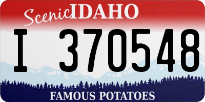 ID license plate I370548