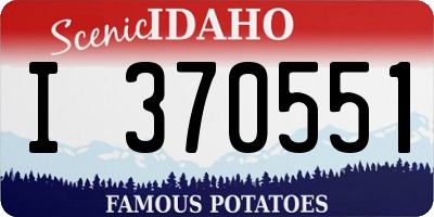 ID license plate I370551
