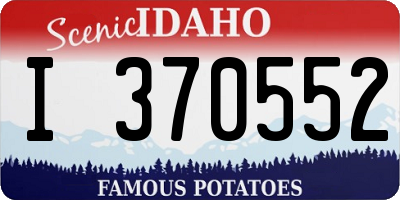 ID license plate I370552