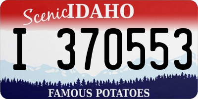 ID license plate I370553