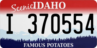 ID license plate I370554
