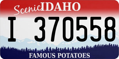 ID license plate I370558