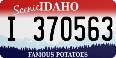 ID license plate I370563