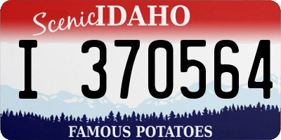 ID license plate I370564