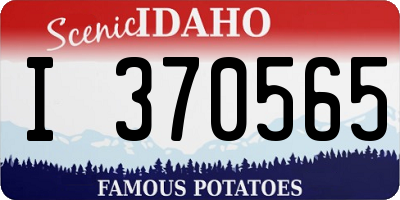 ID license plate I370565